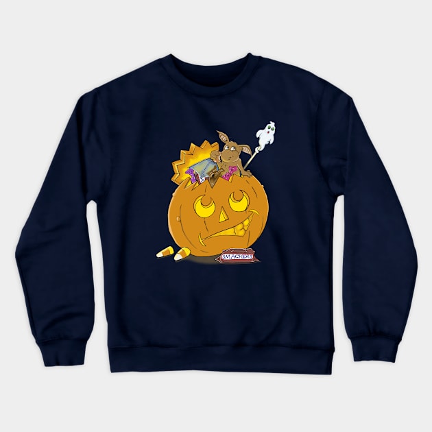 Bonkers the Bat: Pumpkin Crewneck Sweatshirt by Christopher Bendt